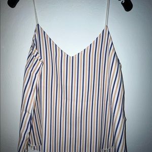 Blue and yellow striped Forever 21 shirt